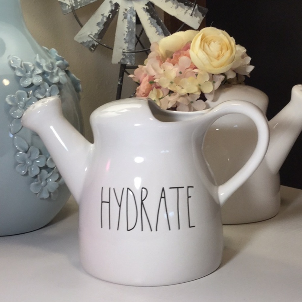 Rae Dunn HYDRATE Ceramic Watering Can